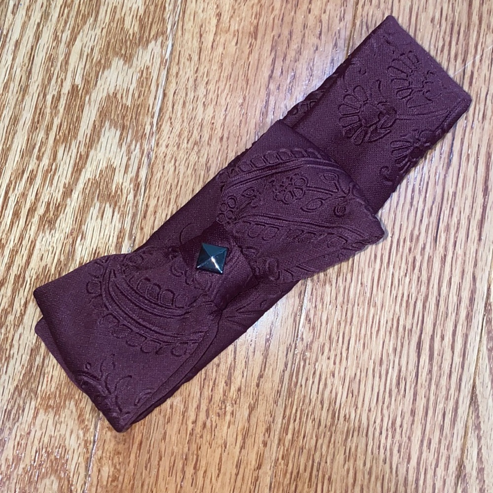 Maroon bow headband! Made in the USA